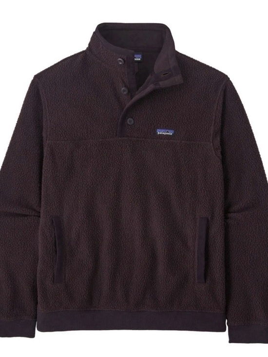 Patagonia Other - 🌿Patagonia Shearling Button Fleece Pullover Size L Maroon Henley Outdoor Sherpa